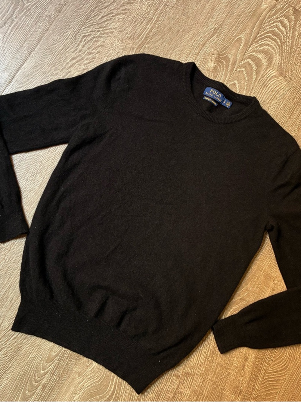 Polo Ralph Lauren Black Cashmere Crewneck Sweater Size S